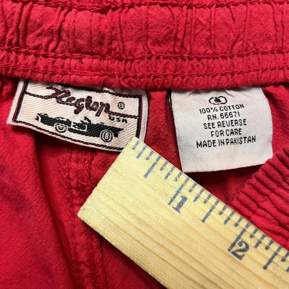 Vintage Ragtop USA Red Cotton Drawstring Pants Y2K Women Small